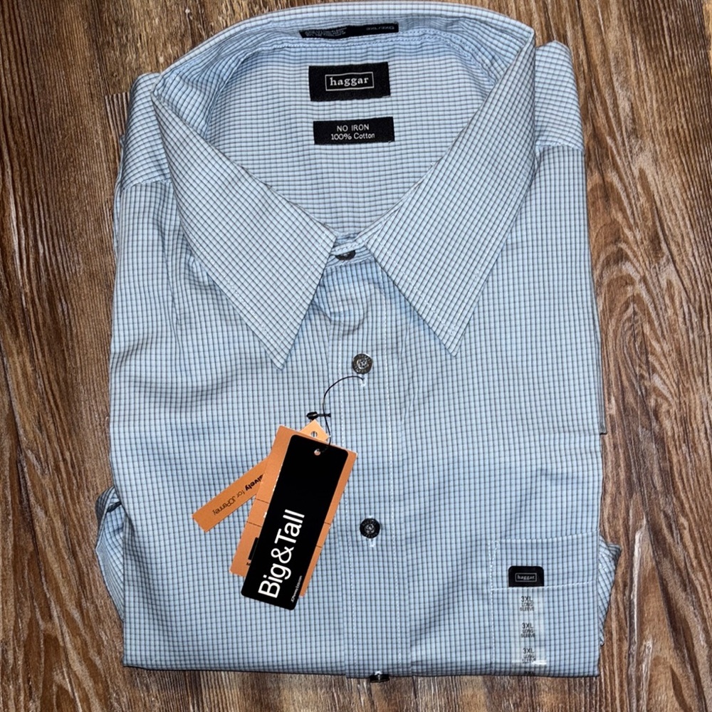 Haggar Big&Tall No Iron Long-Sleeve Shirt (NWT)
